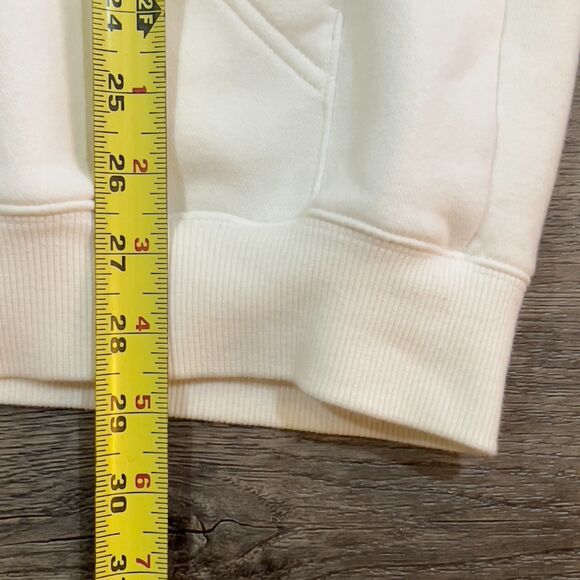 Vintage Y2K Adidas Full Zip Jacket Spell Out Hoodie White Red 3 Stripes - Large - Picture 9 of 9